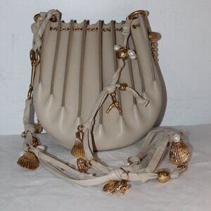 NWT Chloé Sea Treasures Shoulder Bag Pleated Crossbody Leather Charms $3390